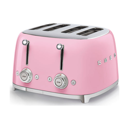 Tostadora Smeg TSF03PKEU de 4 ranuras, rosa