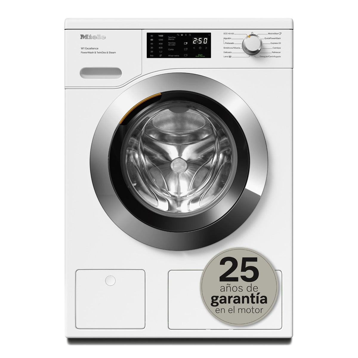 Lavadora Miele 9 kg / 1.400 rpm - WEG885WCS E LW - Blanco loto
